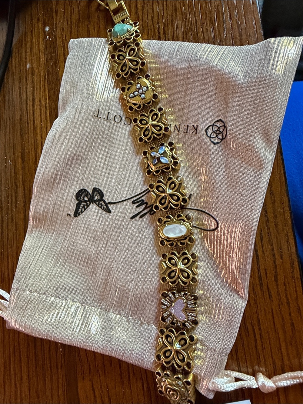 Dolly Parton x Kendra Scott vintage gold chain statement bracelet